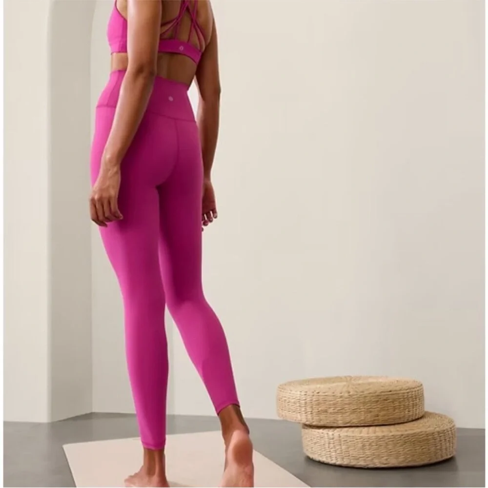 Athleta Transcend Crossover 7/8 Leggings Iceplant Pink Size Large